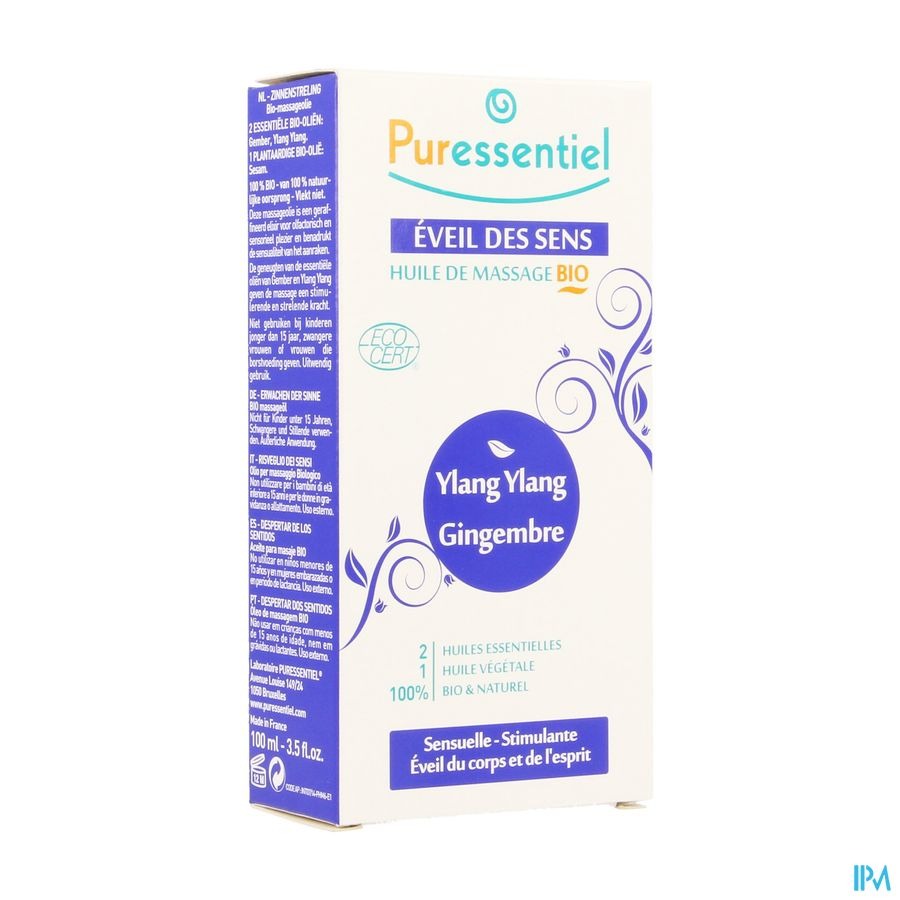 Puressentiel Massage Hle Ylang Yl.-gingem.bio100ml