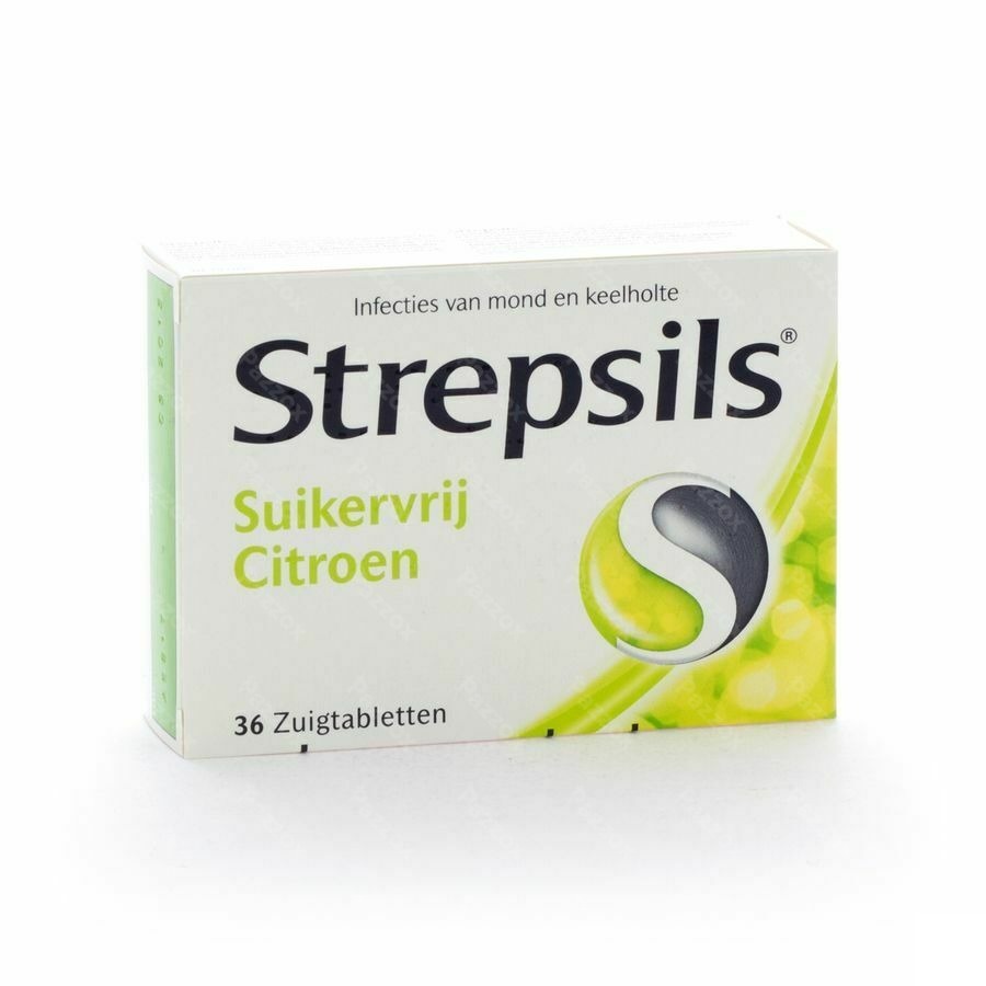 Strepsils Suikervrij Citroen 36 Zuigtabletten