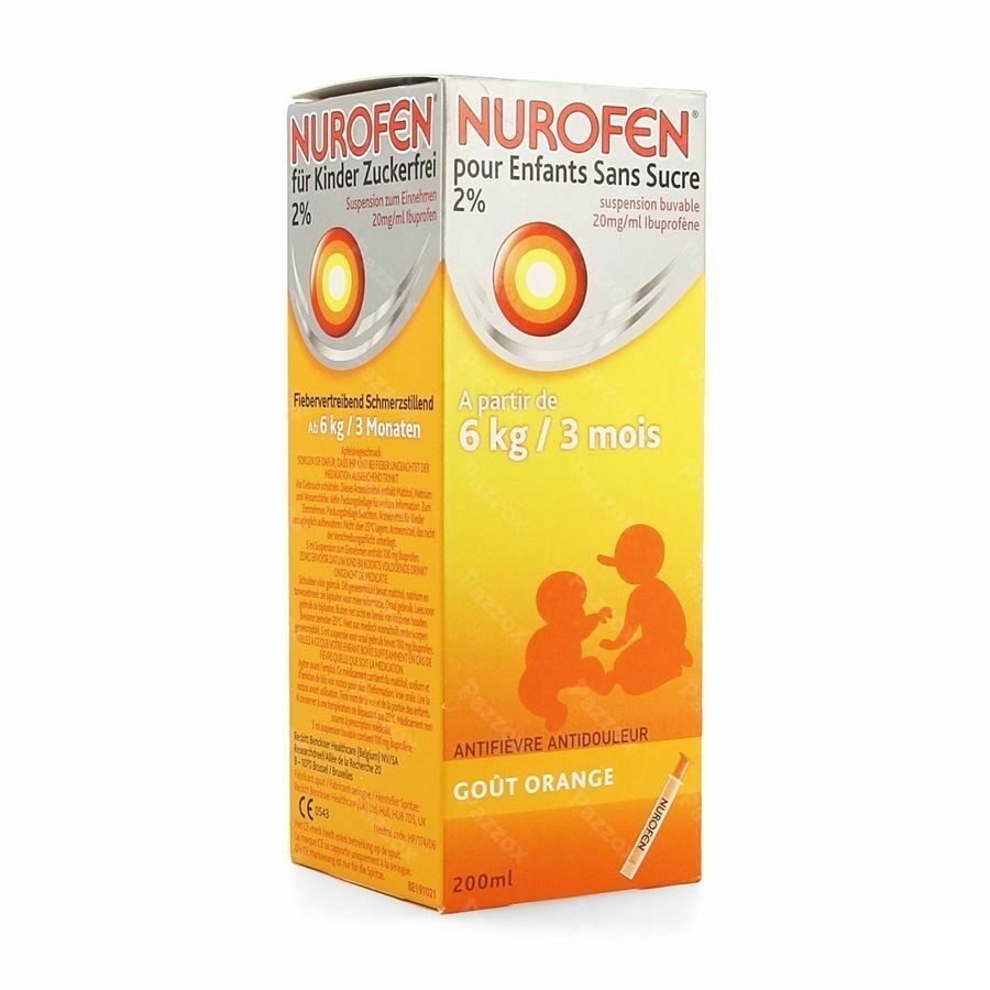 Nurofen Enfant Orange Susp S/sucre 200ml