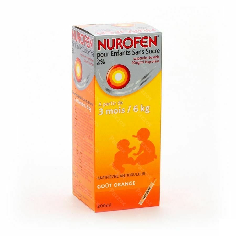 Nurofen Enfant Orange Susp S/sucre 200ml