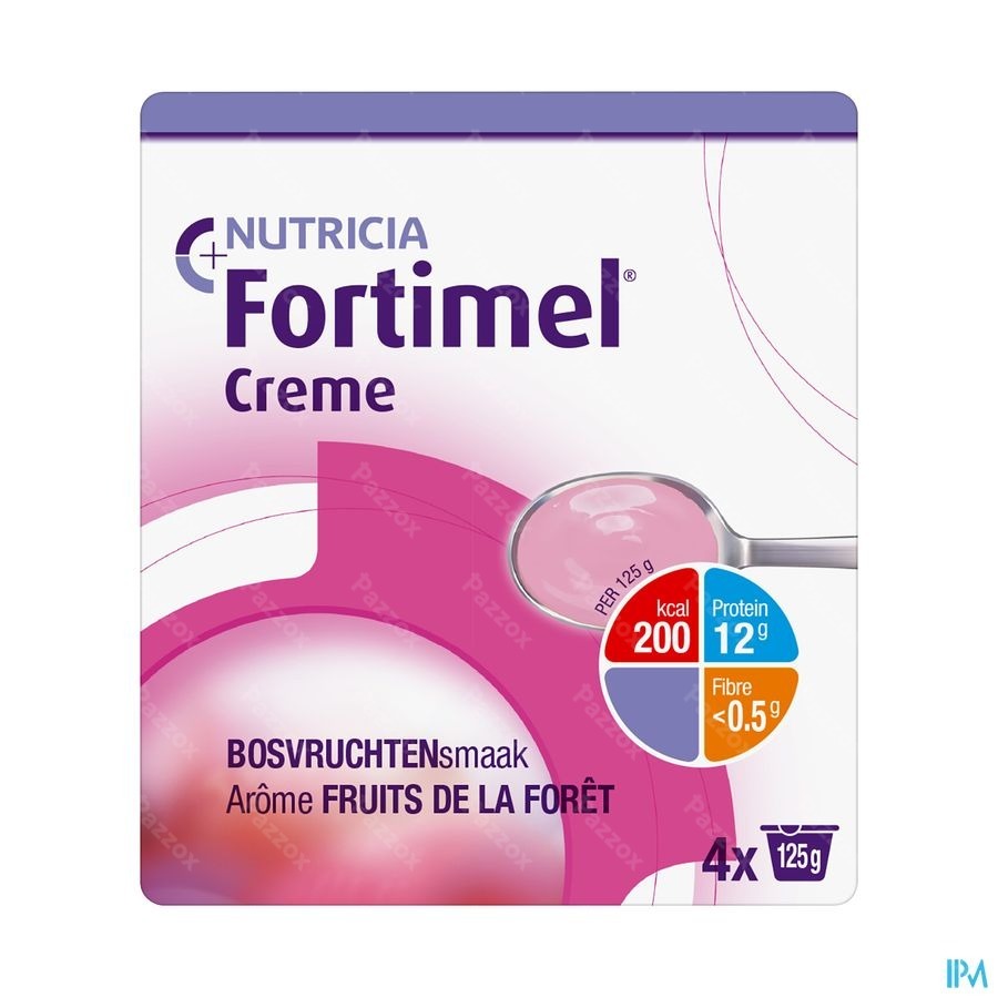 Fortimel Creme Bosvruchten Potten 4x125gr