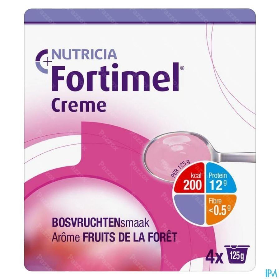 Fortimel Creme Bosvruchten Potten 4x125gr