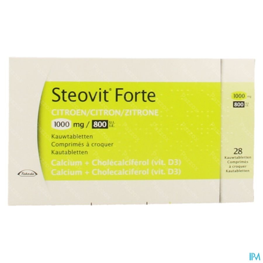 Steovit Forte 1000mg/800ie Kauwtabl 28