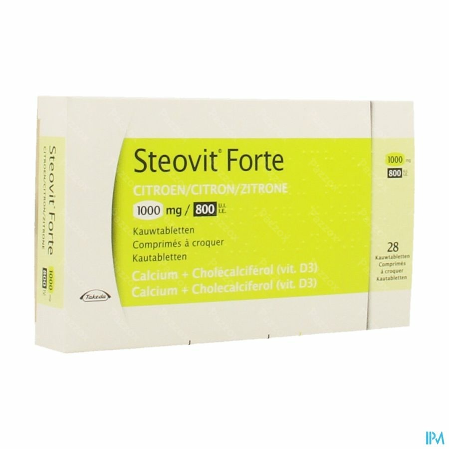 Steovit Forte 1000mg/800ie Kauwtabl 28
