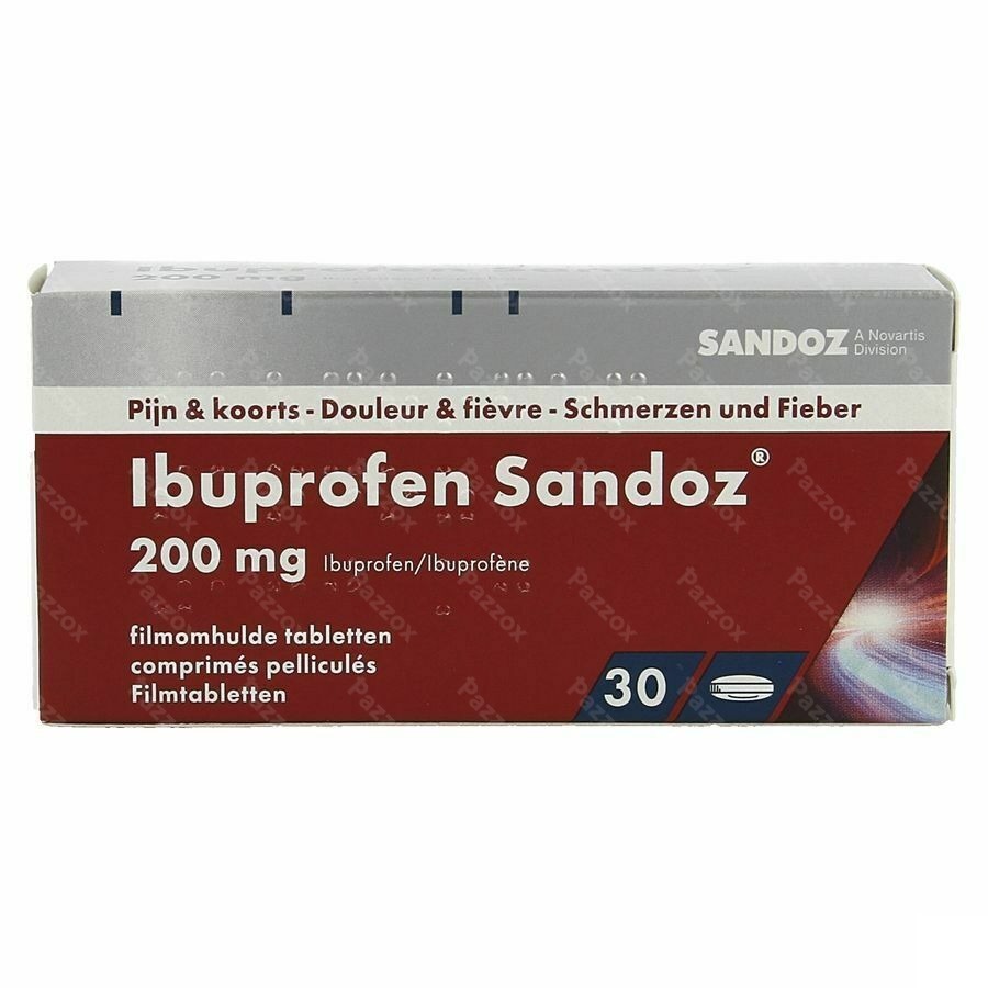 Ibuprofen Sandoz 200mg 30 Comprimés
