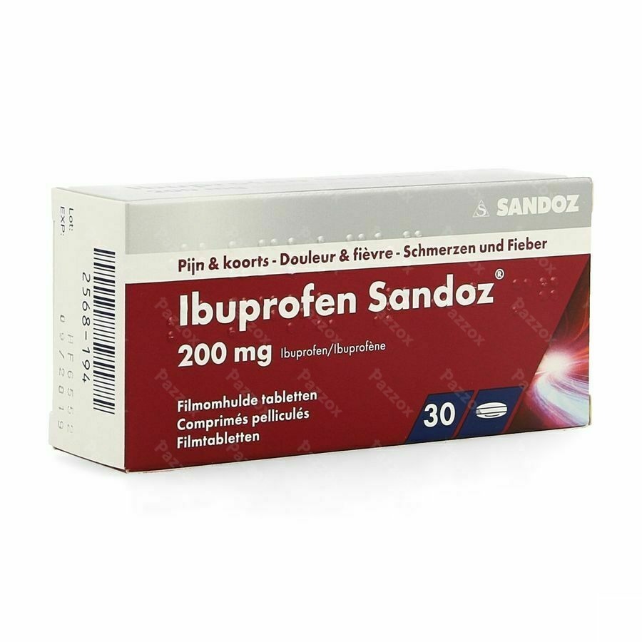 Ibuprofen Sandoz 200mg 30 Comprimés