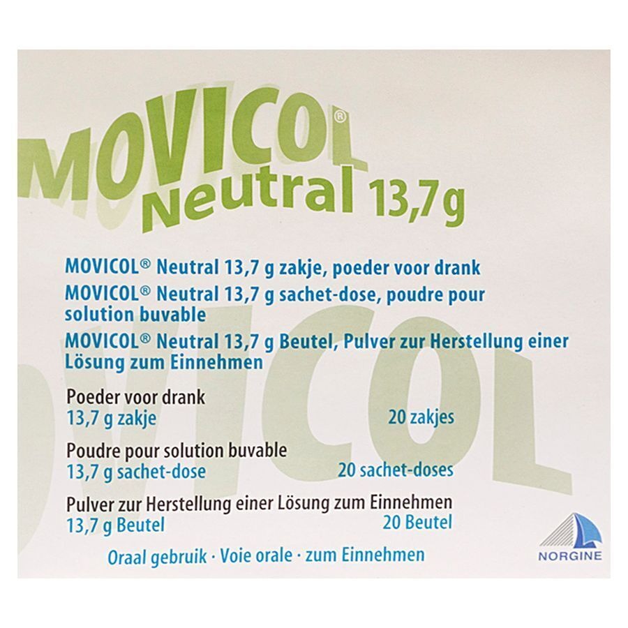 Movicol Neutral Sachets 20 X 13,7g