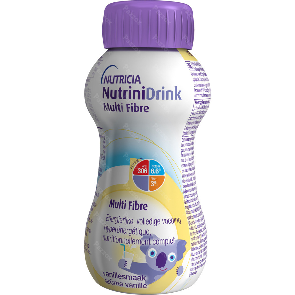 NutriniDrink Multi Fibre Vanillesmaak Flesje 200ml