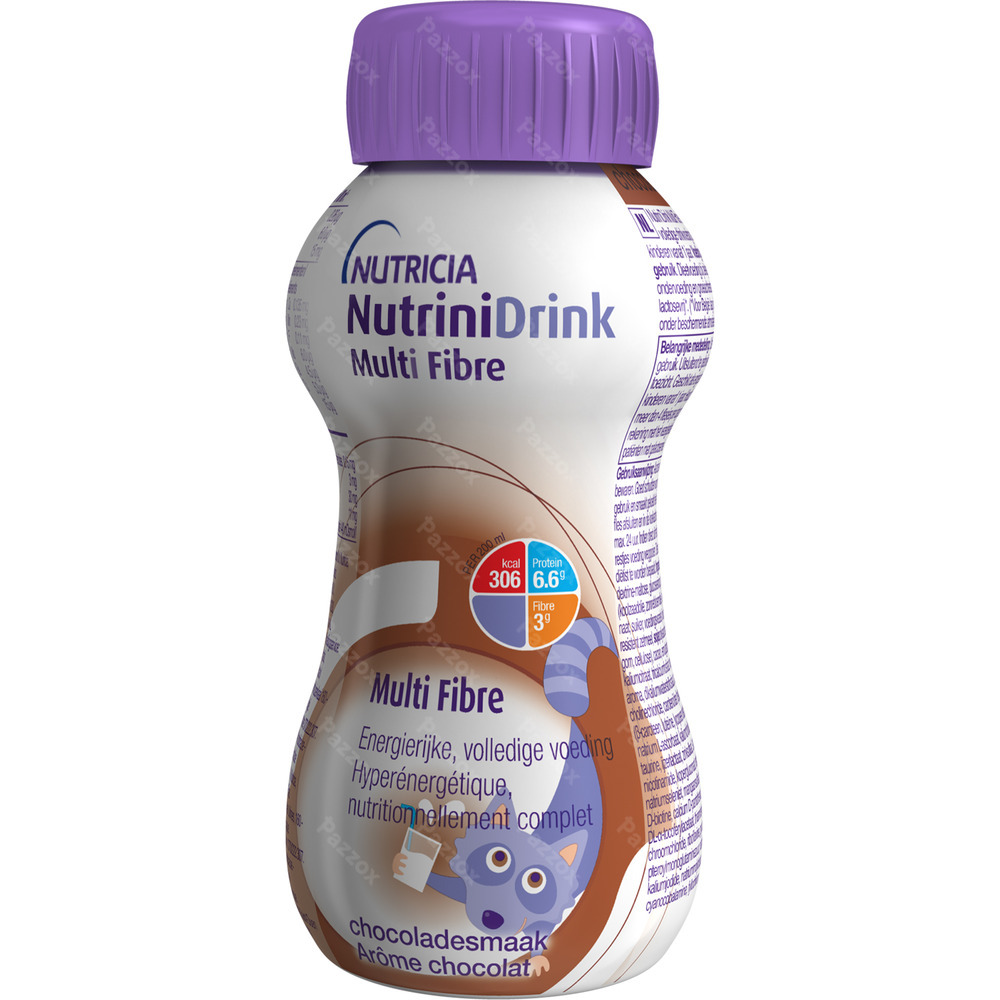 NutriniDrink Multi Fibre Arôme Chocolat Bouteille 200ml