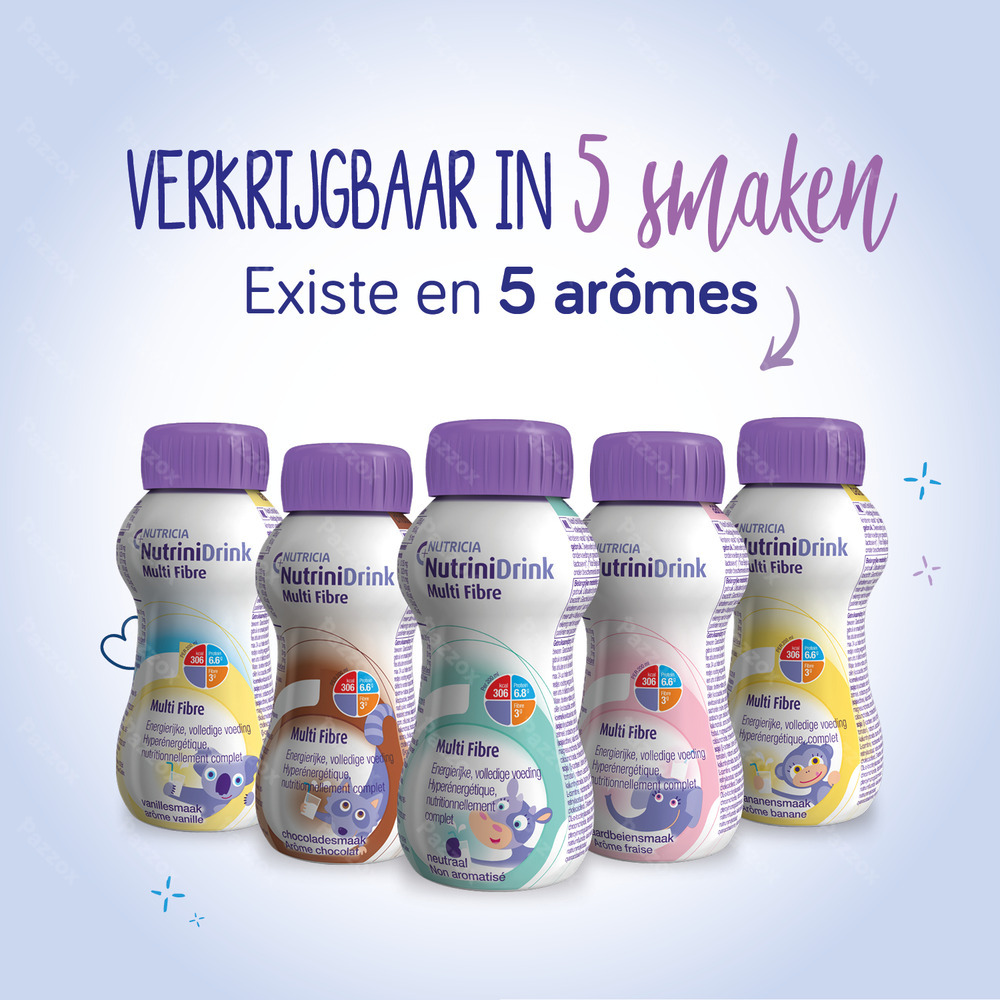 NutriniDrink Multi Fibre Arôme Chocolat Bouteille 200ml