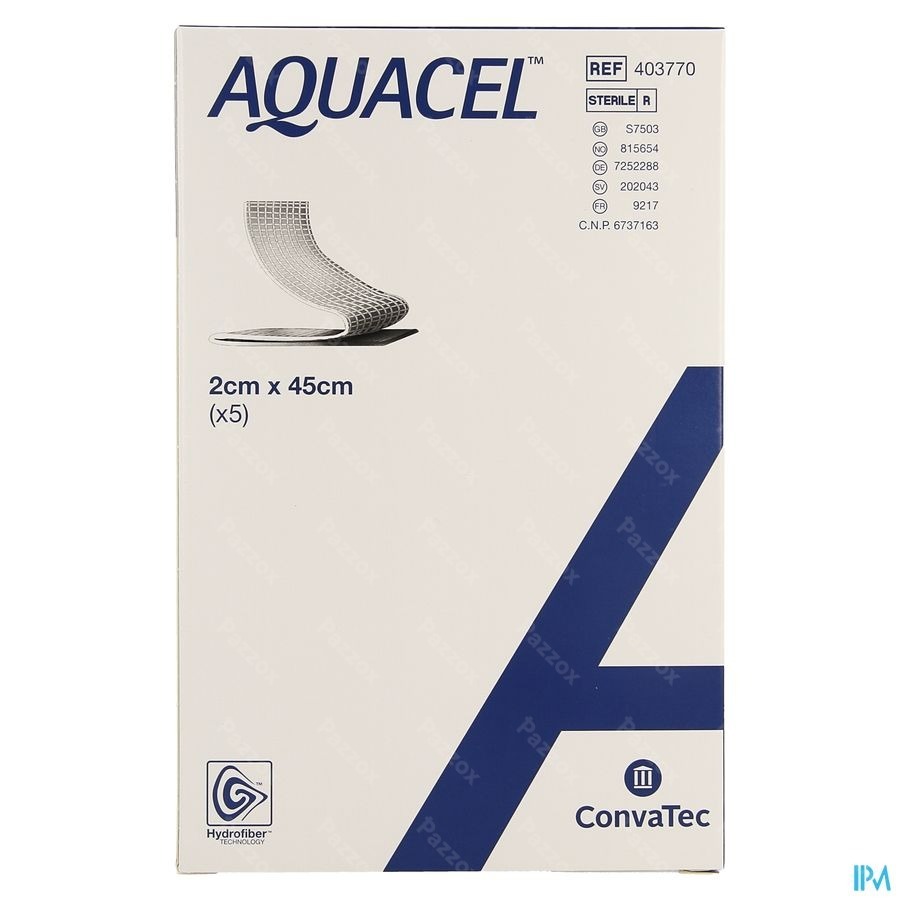 Aquacel Pans Hydrofiber+renfort Fibre 2x45cm 5