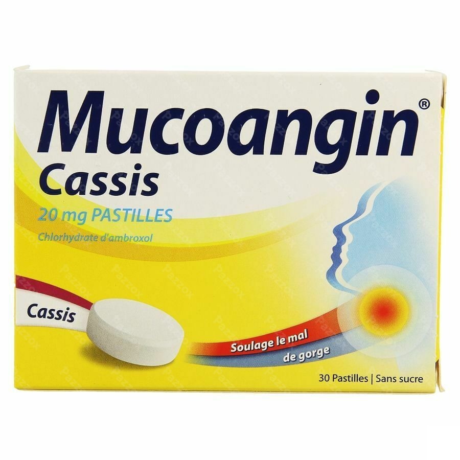 Mucoangin Cassis Past A Sucer 30x20mg