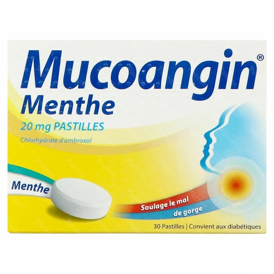 Mucoangin Menthe Past A Sucer 30x20mg