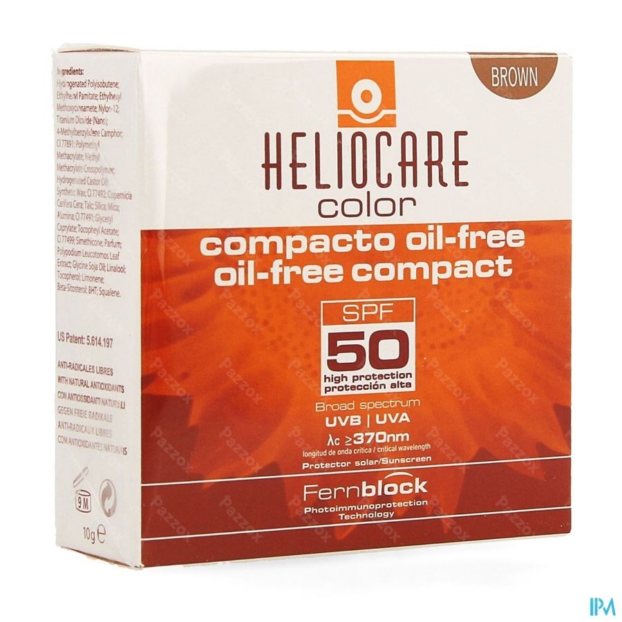 Heliocare Compact Getinte Zonnecrème Olievrij SPF50+ Bruin 10g