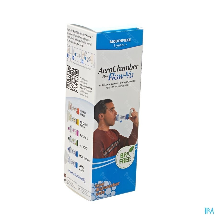 Aerochamber Plus A/static+flow-vu-mouthpiece Adult
