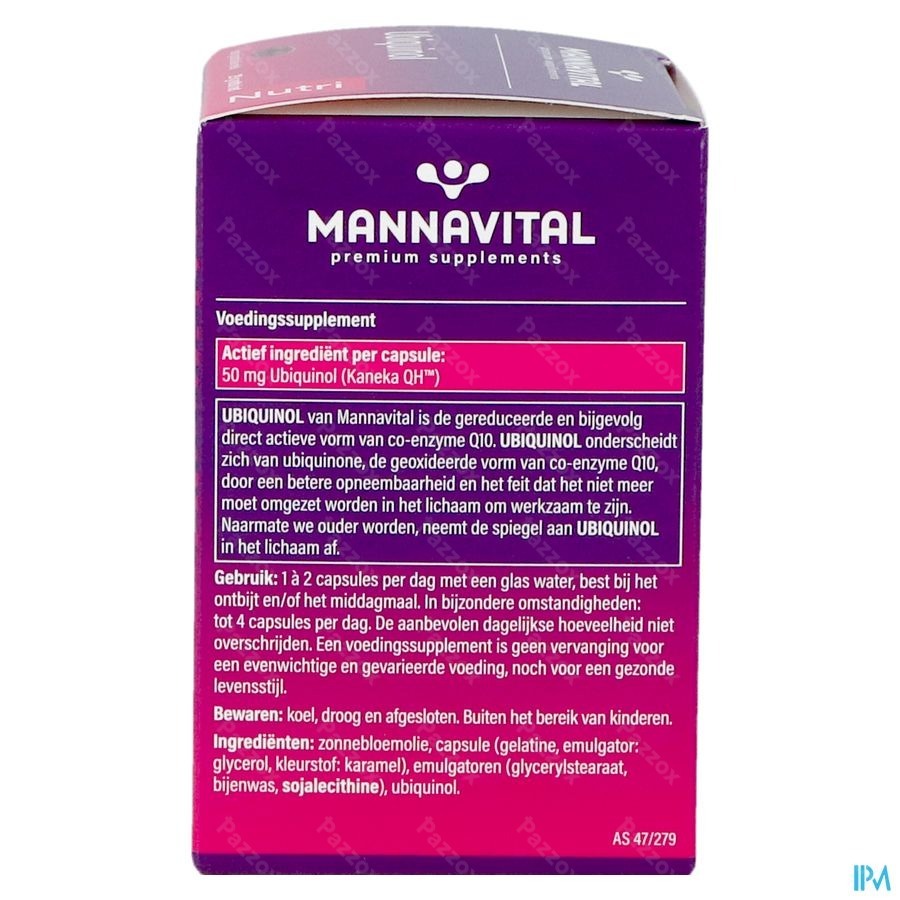 Mannavital Ubiquinol 60 Capsules