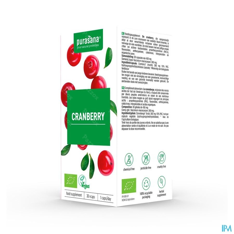 Purasana Vegan Cranberry Bio Caps 30