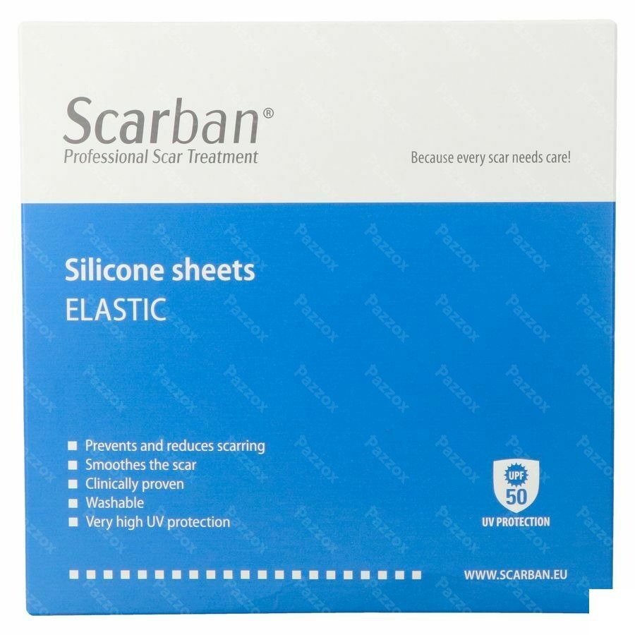 Scarban Elastic Silicone Sheet 5x 7,5cm 2