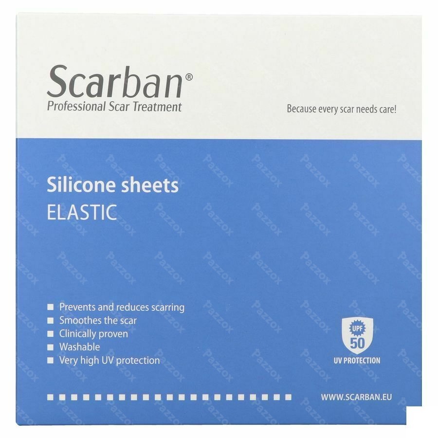 Scarban Elastic Silicone Sheet 5x 7,5cm 2