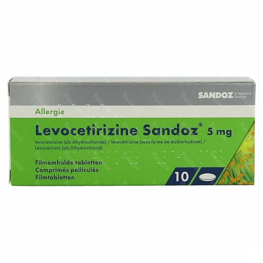 Levocetirizine Sandoz 5mg 10 Tabletten