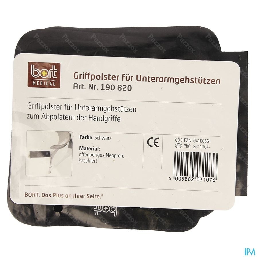 Bort Protection Canne Coussinets Avec Velcro Noir