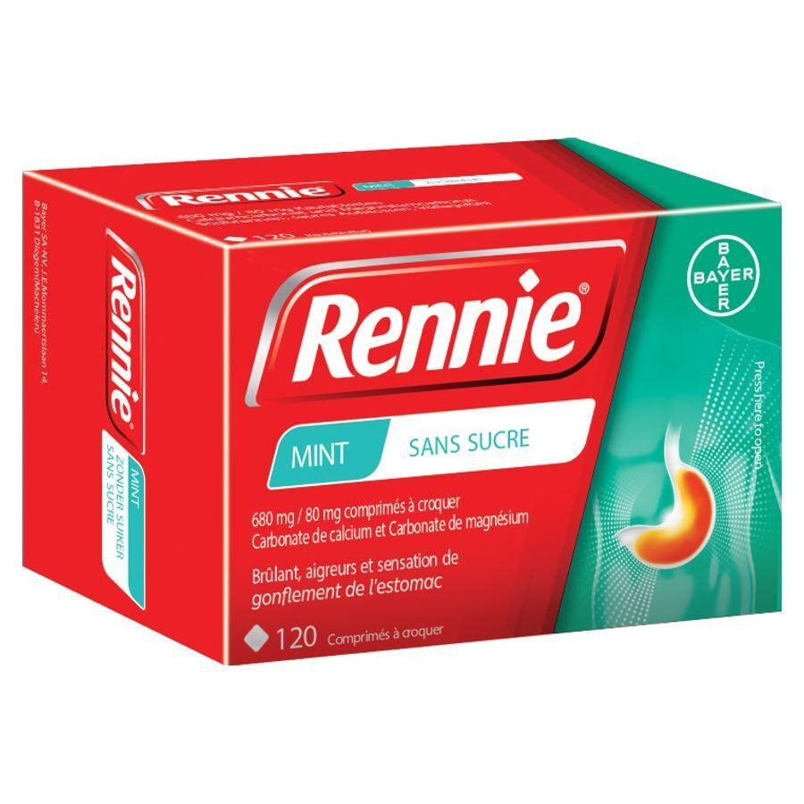 Rennie Sans Sucre Pastilles 120