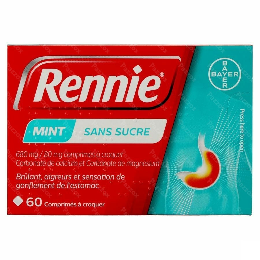 Rennie Mint Z/suiker Zuigtabl 60
