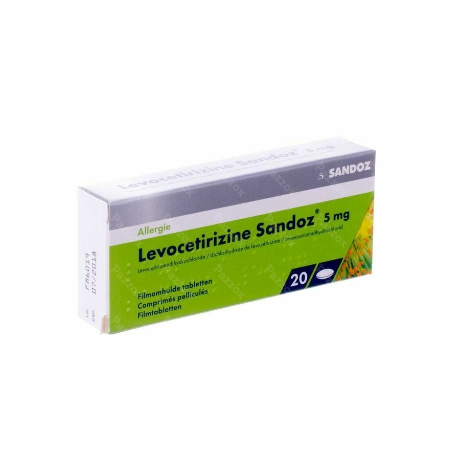 Levocetirizine Sandoz 5mg 20 Tabletten