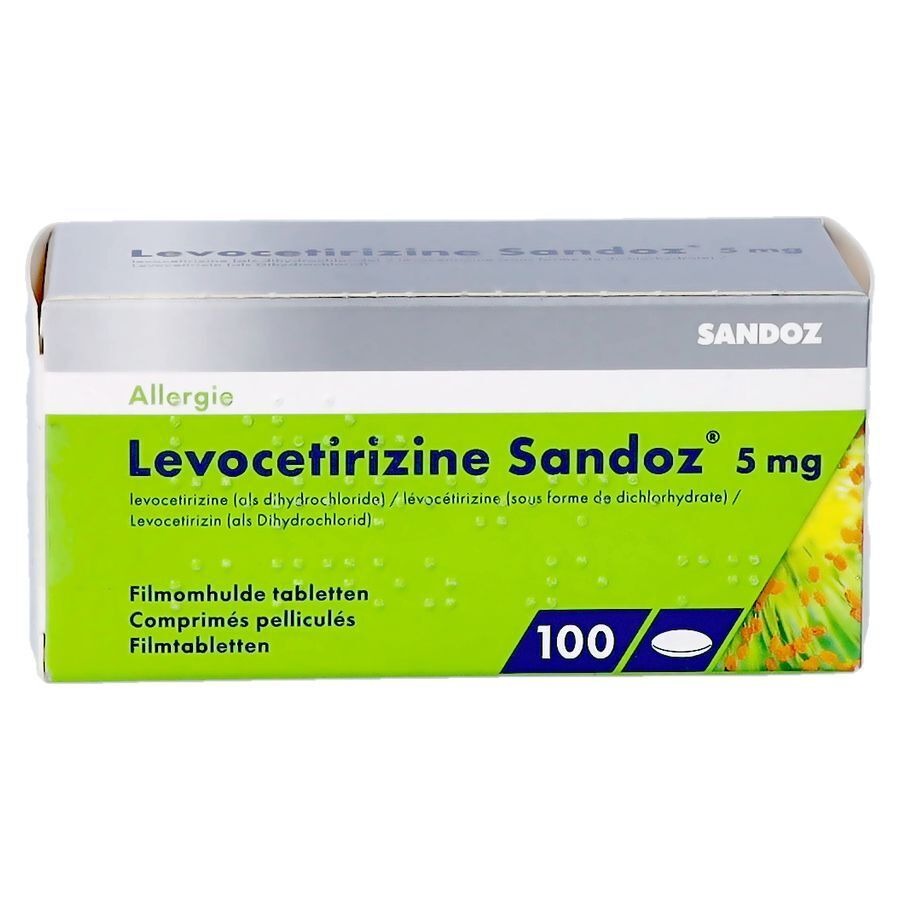 Levocetirizine Sandoz 5mg 100 Comprimés