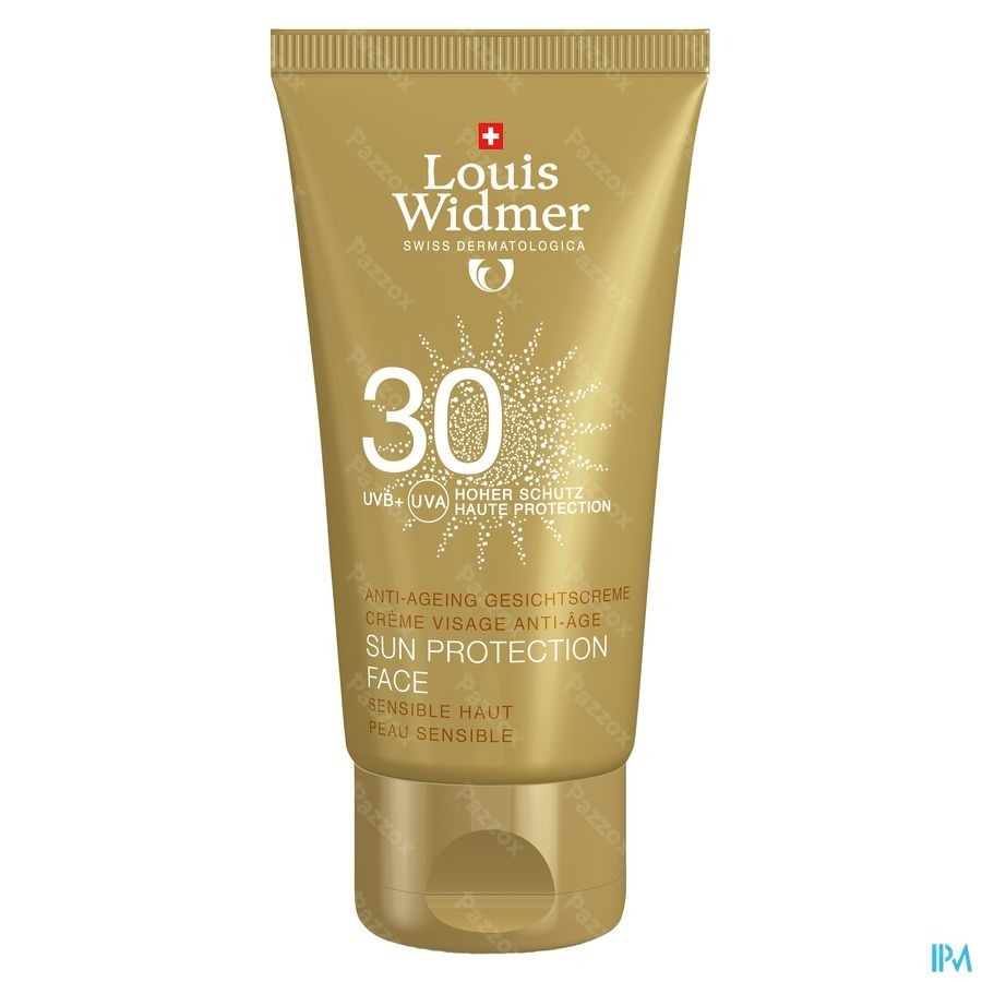 Louis Widmer Zonnebescherming Gezicht SPF30 Zonder Parfum 50ml 