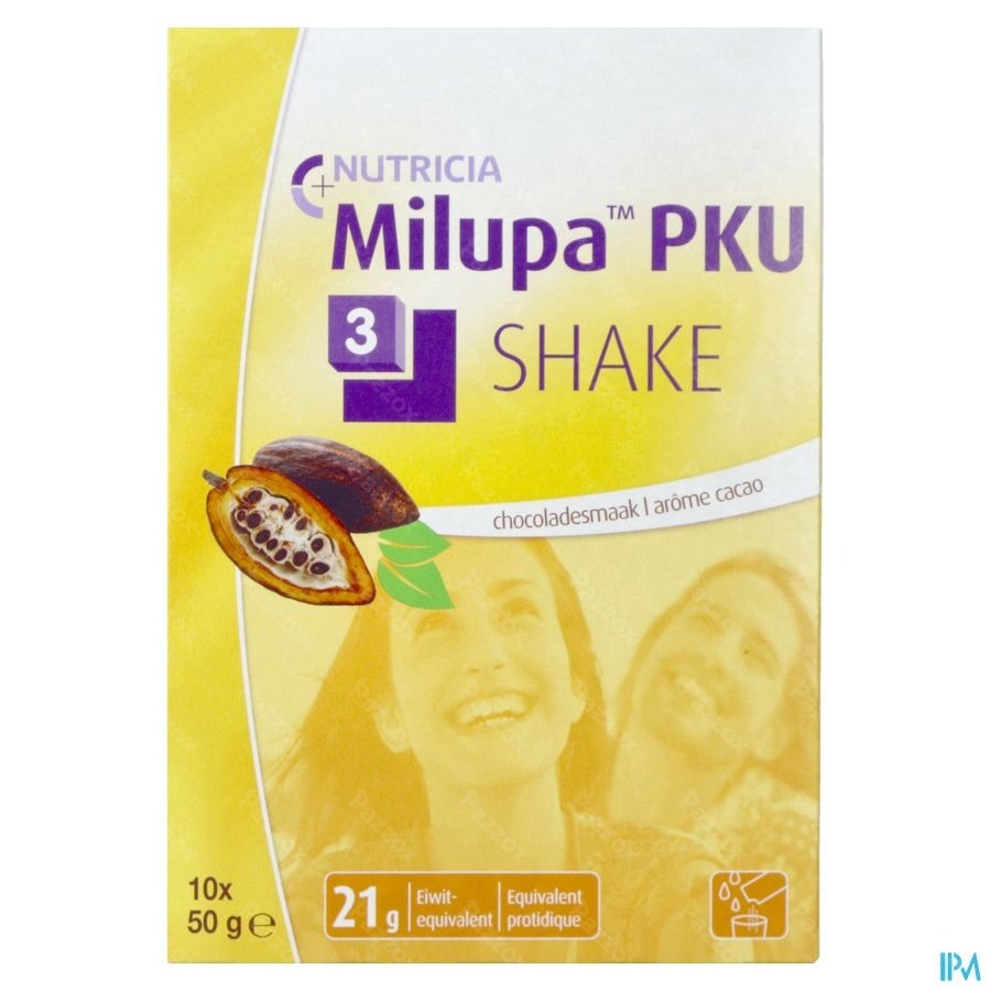 Milupa Pku 3 Shake Chocolade Zakje 10x50g