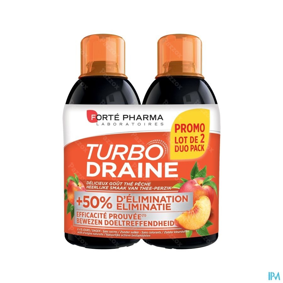 Turbodraine The Vert Peche Duo 2x500ml