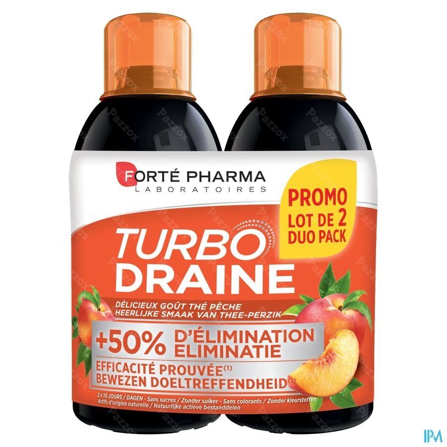 Turbodraine The Vert Peche Duo 2x500ml