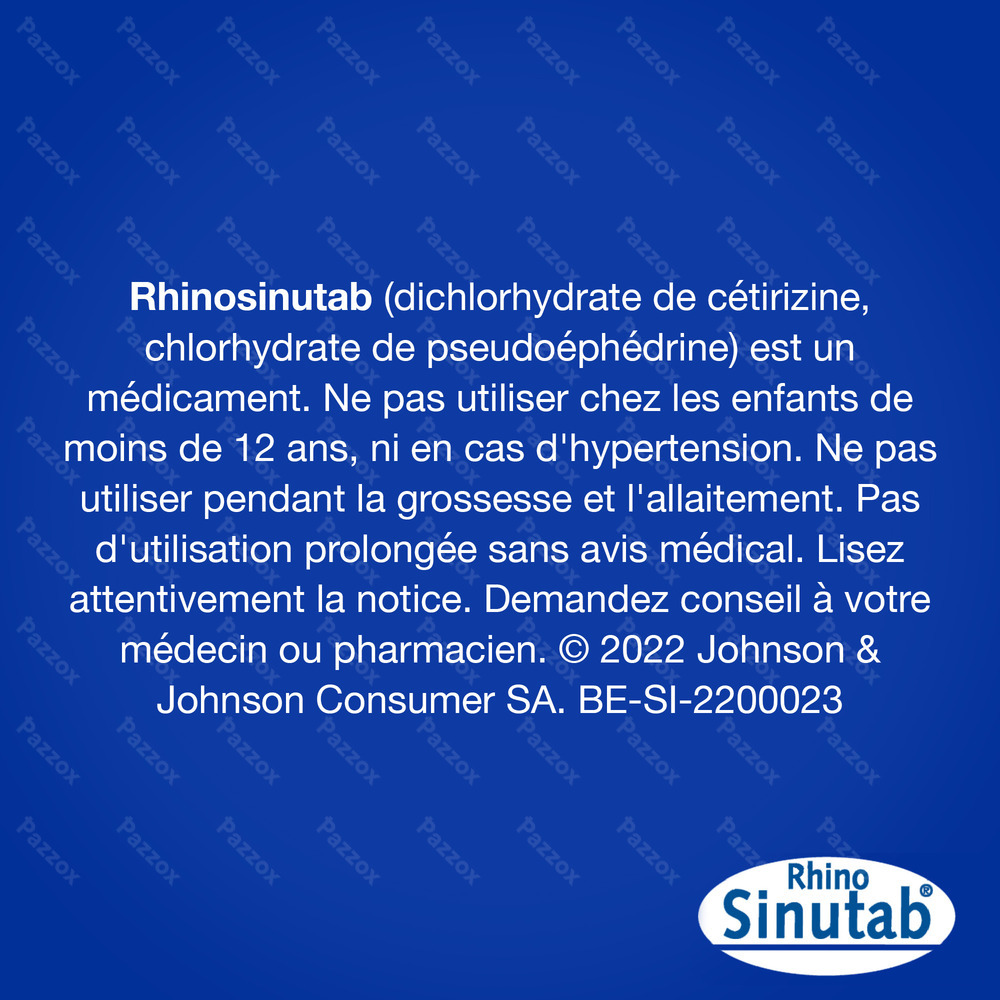 RhinoSinutab 120mg/5mg 14 Comprimés