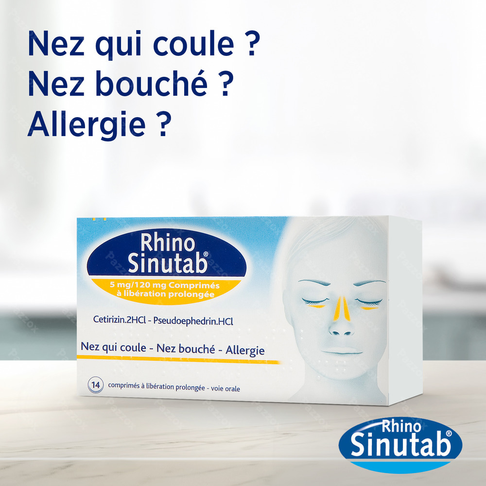 RhinoSinutab 120mg/5mg 14 Comprimés