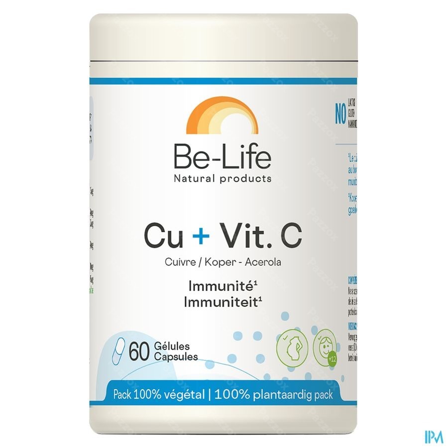 Be-Life Cu + Vitamine C 60 Gélules