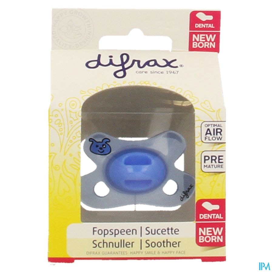 Difrax Sucette Newborn Dental Sil Boy -2/2m 1 796