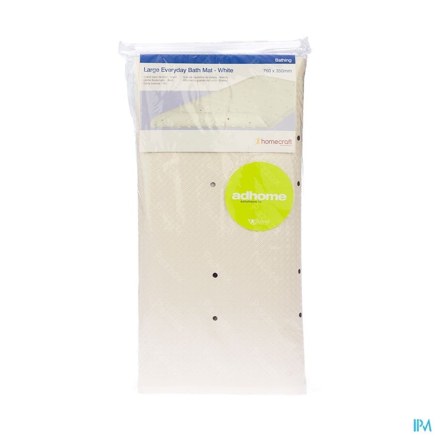 Tapis Bain-douche Ctc A/derap. Blanc 76x35,5cm
