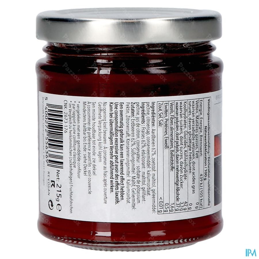 Prodia Tartinade Extra Fraise Maltitol215g Revogan