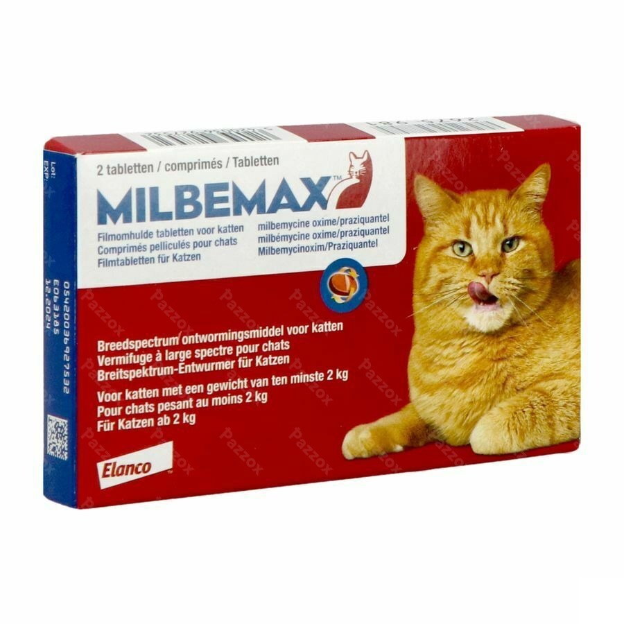 Milbemax Chats Tabl Pell Blister 1x2