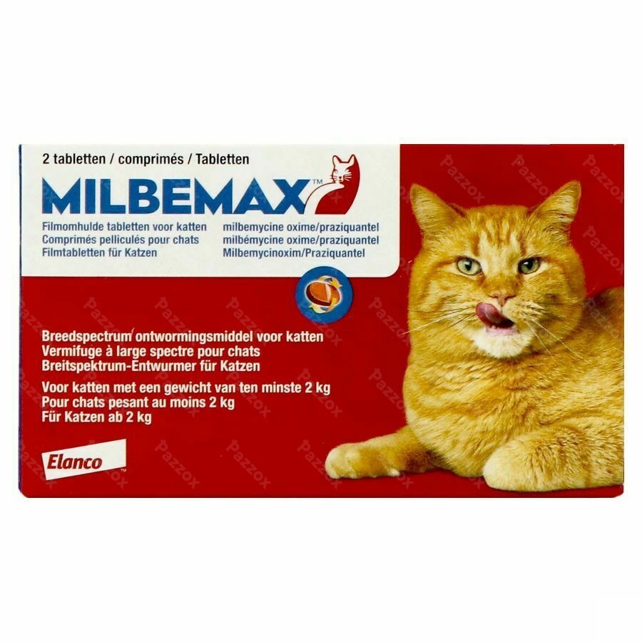 Milbemax Chats Tabl Pell Blister 1x2