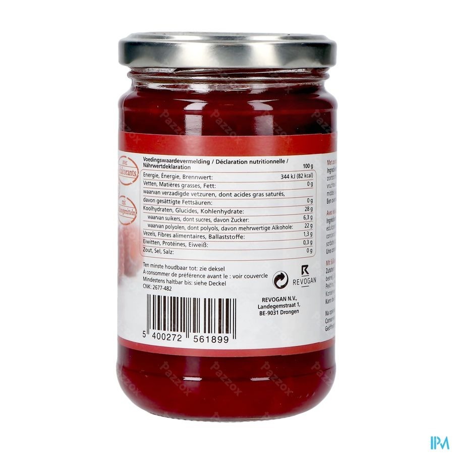 Prodia Tartinade 4 Fruits+maltit.300g 6189 Revogan