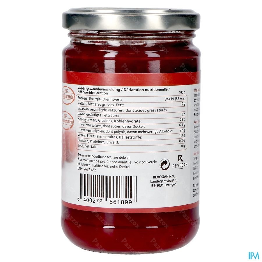 Prodia Tartinade 4 Fruits+maltit.300g 6189 Revogan