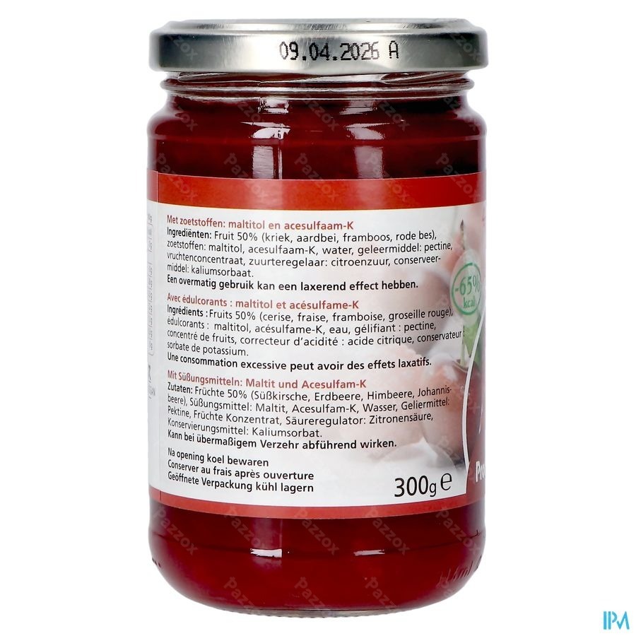 Prodia Tartinade 4 Fruits+maltit.300g 6189 Revogan