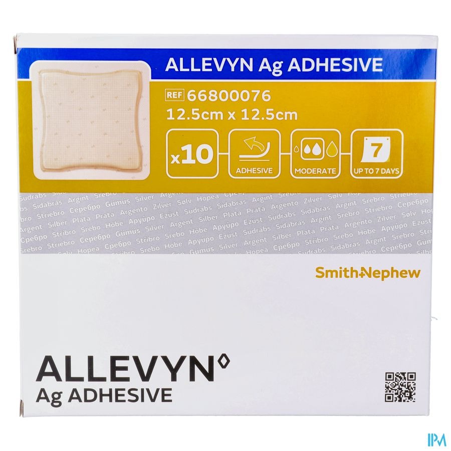 Allevyn Ag Adhesive Ster 12,5x12,5cm 10 66800076