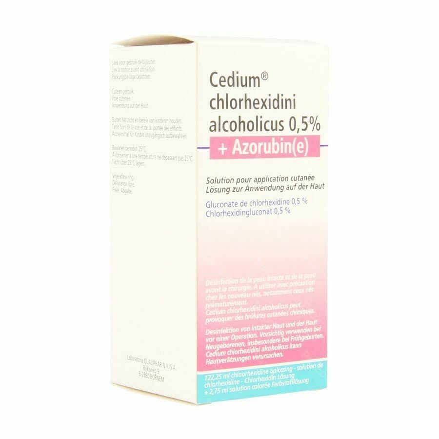Cedium Chlorhexidini Gluc Alc 0,5% 125ml+azorubine