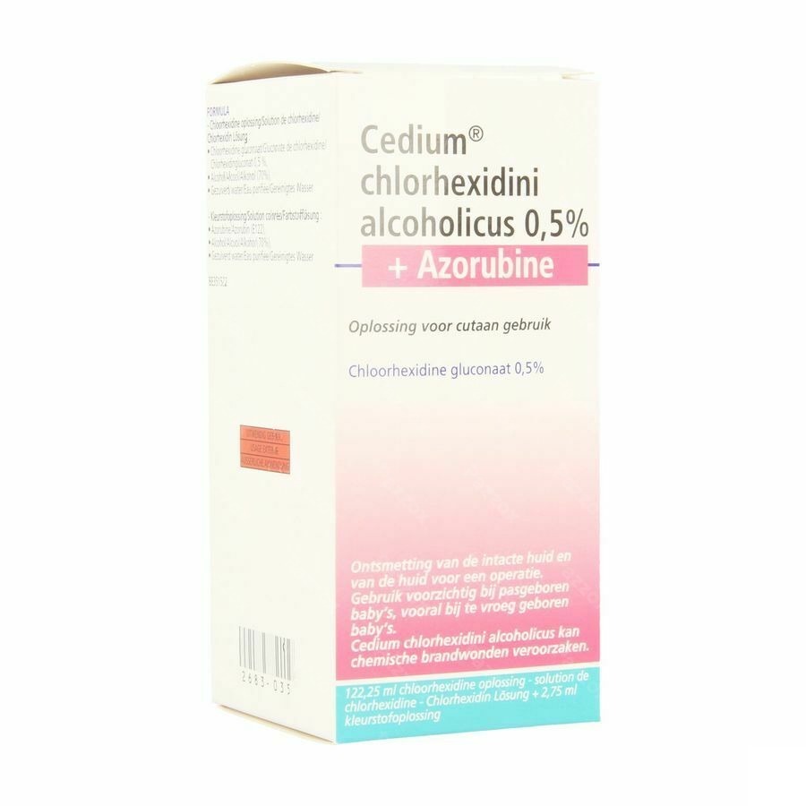 Cedium Chlorhexidini Gluconaat 0.5% + Azurobine Ontsmetting 125ml 