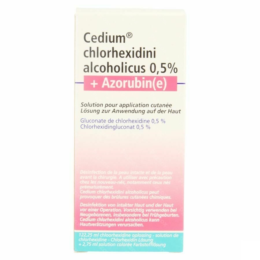 Cedium Chlorhexidini Gluc Alc 0,5% 125ml+azorubine