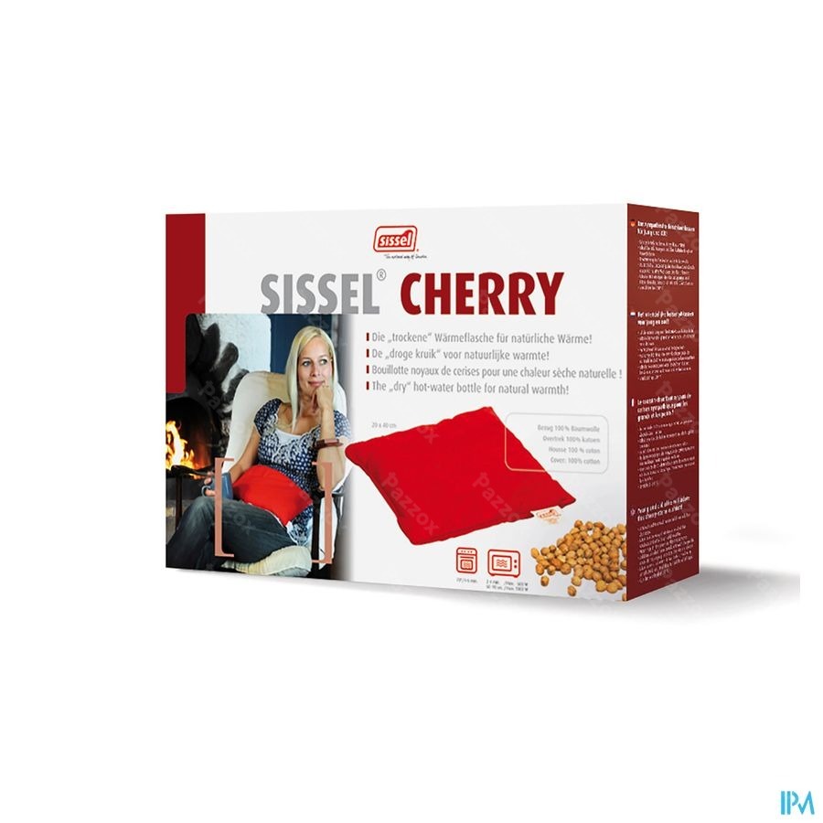 Sissel Cherry Coussin Noyaux Cerise 23x26cm Rouge