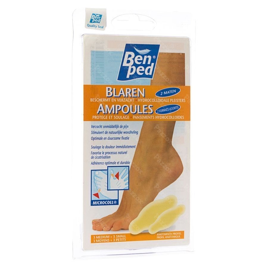Benped Pans Ampoules Ort.-doigts 3xmedium+3xsmall